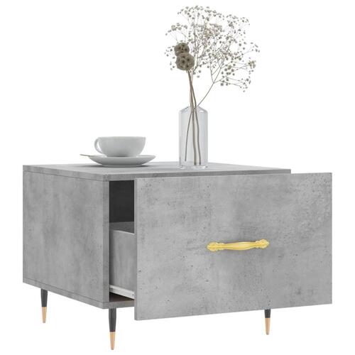 Sofabord 50x50x40 cm konstrueret træ betongrå