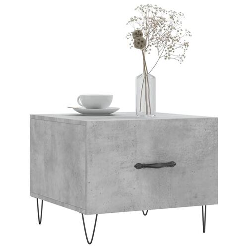 Sofabord 50x50x40 cm konstrueret træ betongrå