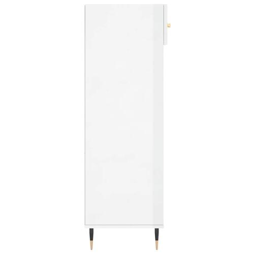 Skoreol 60x35x105 cm konstrueret træ hvid højglans