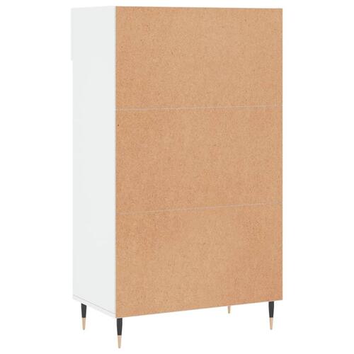 Skoreol 60x35x105 cm konstrueret træ hvid højglans
