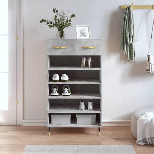 Skoreol 60x35x105 cm konstrueret træ betongrå