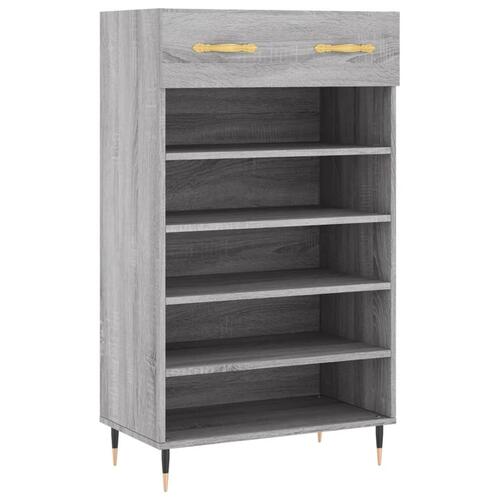 Skoreol 60x35x105 cm konstrueret træ grå sonoma-eg