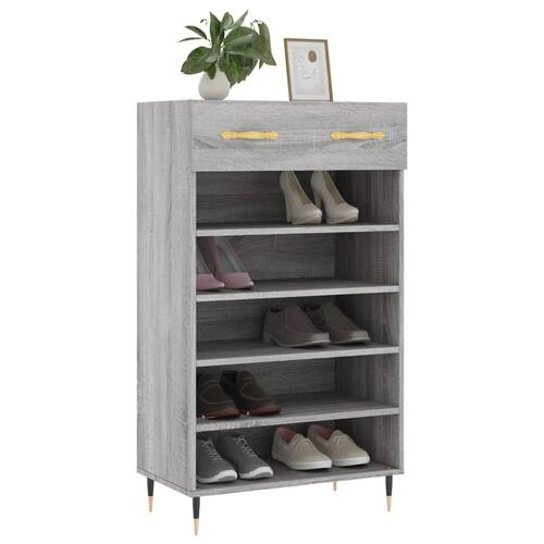 Skoreol 60x35x105 cm konstrueret træ grå sonoma-eg