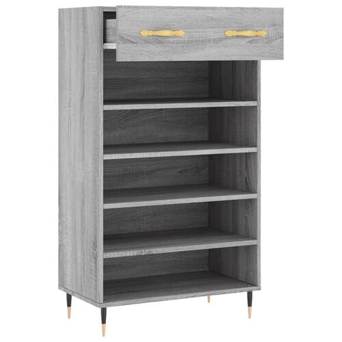 Skoreol 60x35x105 cm konstrueret træ grå sonoma-eg
