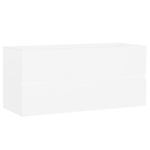 Skab til håndvask 100x38,5x45 cm konstrueret træ hvid