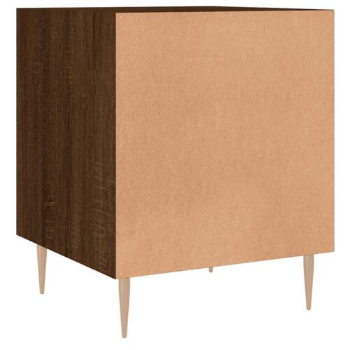 Sengebord 40x40x50 cm konstrueret træ brun egetræsfarve