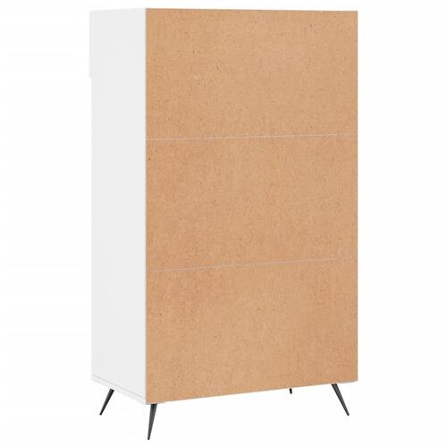 Skoreol 60x35x105 cm konstrueret træ hvid højglans