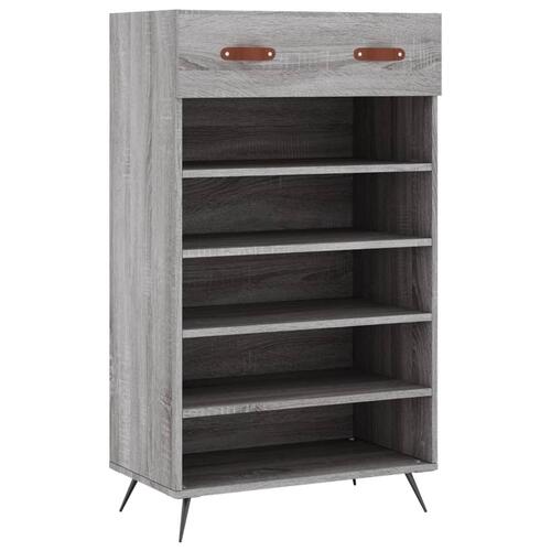 Skoreol 60x35x105 cm konstrueret træ grå sonoma-eg