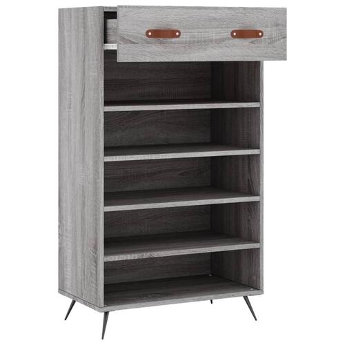 Skoreol 60x35x105 cm konstrueret træ grå sonoma-eg