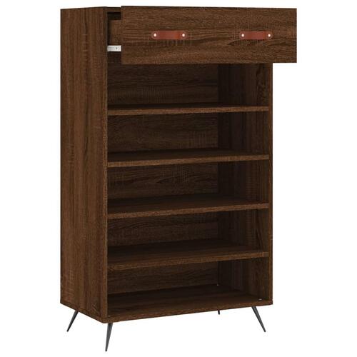 Skoreol 60x35x105 cm konstrueret træ brun egetræsfarve