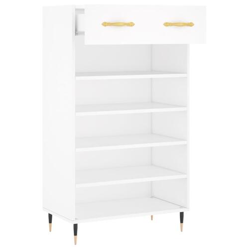 Skoreol 60x35x105 cm konstrueret træ hvid