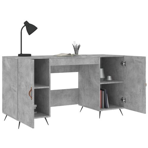 Skrivebord 140x50x75 cm konstrueret træ betongrå