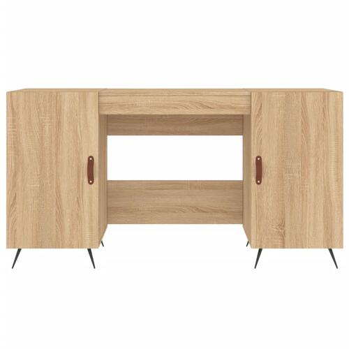 Skrivebord 140x50x75 cm konstrueret træ sonoma-eg