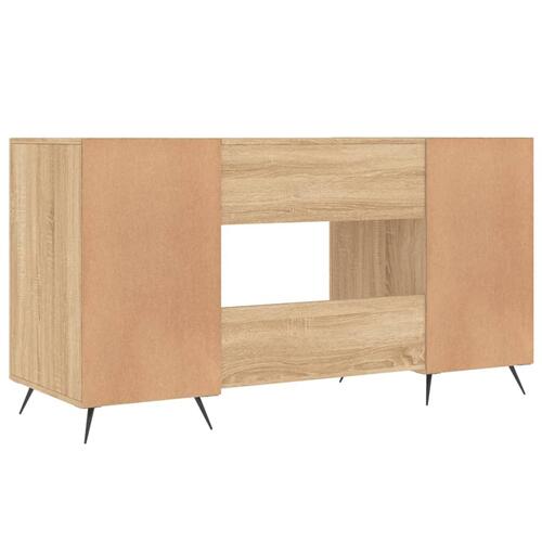 Skrivebord 140x50x75 cm konstrueret træ sonoma-eg