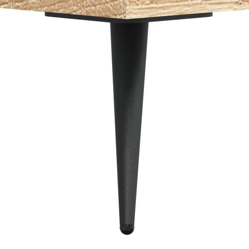 Skrivebord 140x50x75 cm konstrueret træ sonoma-eg