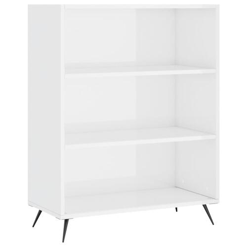 Skab 69,5x32,5x90 cm konstrueret træ hvid højglans