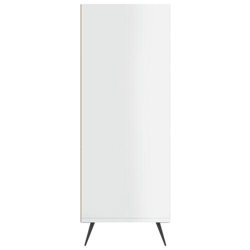 Skab 69,5x32,5x90 cm konstrueret træ hvid højglans