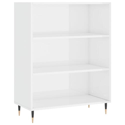 Skab 69,5x32,5x90 cm konstrueret træ hvid højglans