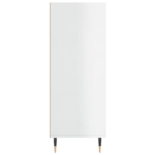 Skab 69,5x32,5x90 cm konstrueret træ hvid højglans