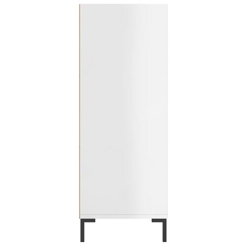 Skab 69,5x32,5x90 cm konstrueret træ hvid højglans