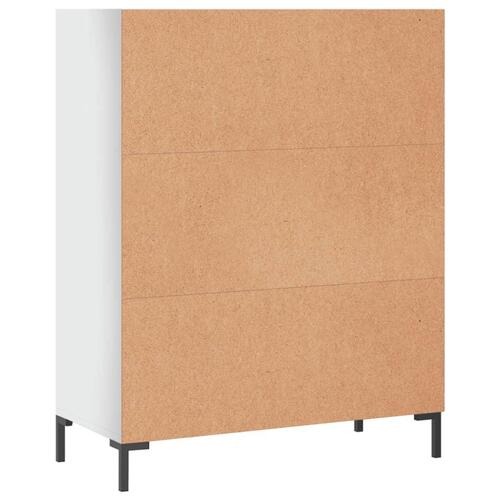 Skab 69,5x32,5x90 cm konstrueret træ hvid højglans
