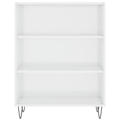 Skab 69,5x32,5x90 cm konstrueret træ hvid højglans