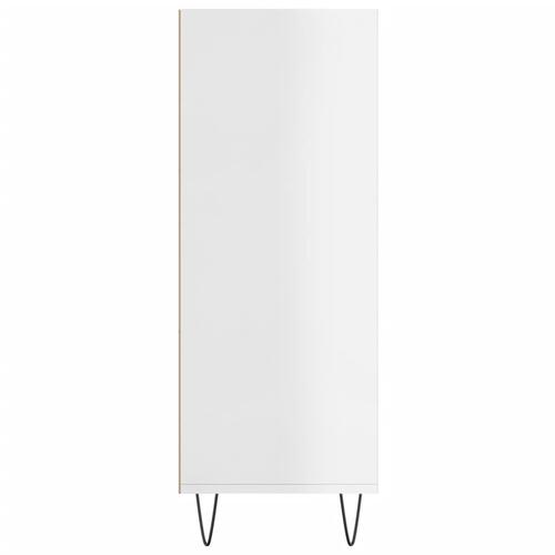 Skab 69,5x32,5x90 cm konstrueret træ hvid højglans