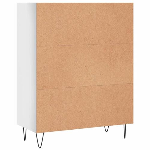 Skab 69,5x32,5x90 cm konstrueret træ hvid højglans