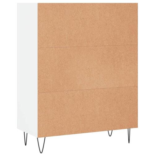 Skab 69,5x32,5x90 cm konstrueret træ hvid