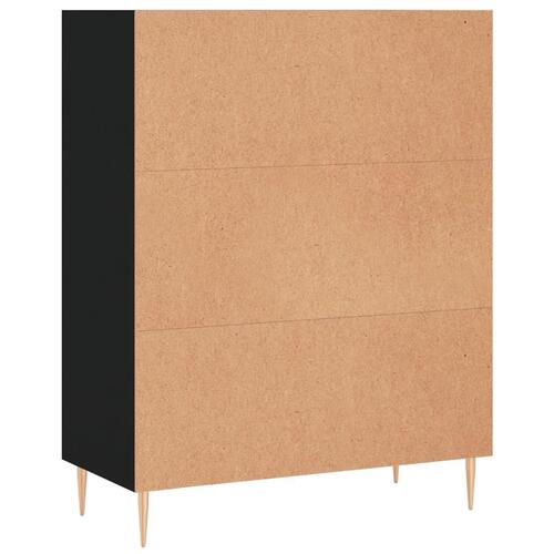 Skab 69,5x32,5x90 cm konstrueret træ sort
