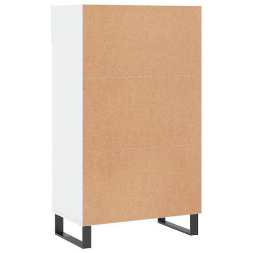 Skoreol 60x35x105 cm konstrueret træ hvid højglans