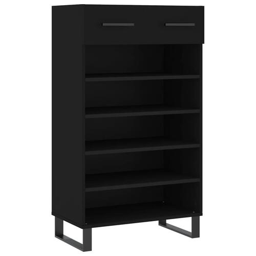 Skoreol 60x35x105 cm konstrueret træ sort