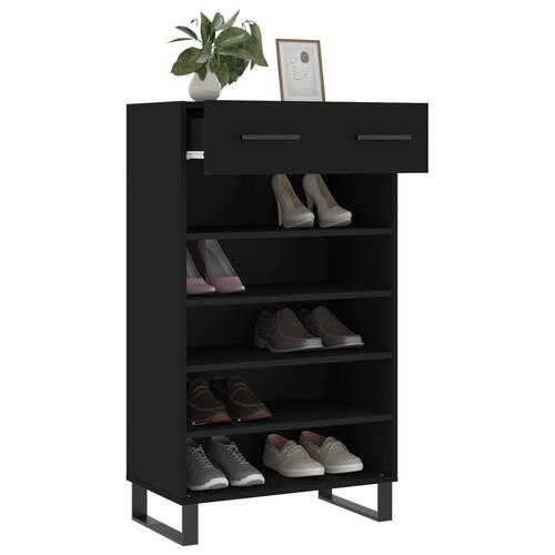 Skoreol 60x35x105 cm konstrueret træ sort