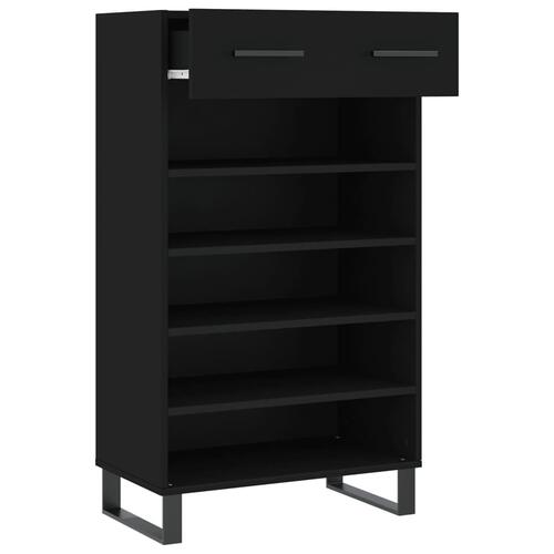 Skoreol 60x35x105 cm konstrueret træ sort