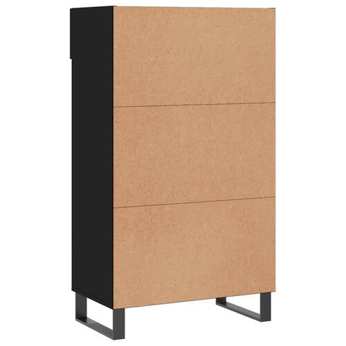 Skoreol 60x35x105 cm konstrueret træ sort