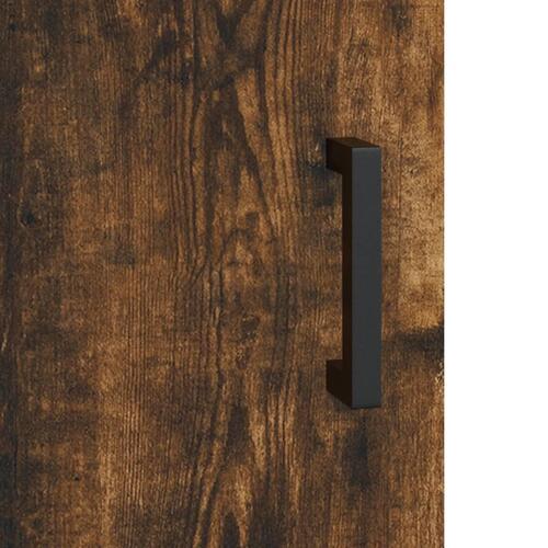 Skrivebord 140x50x75 cm konstrueret træ røget egetræsfarve
