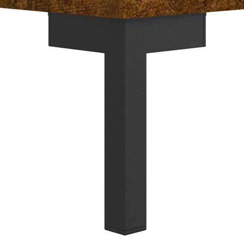 Skrivebord 140x50x75 cm konstrueret træ røget egetræsfarve