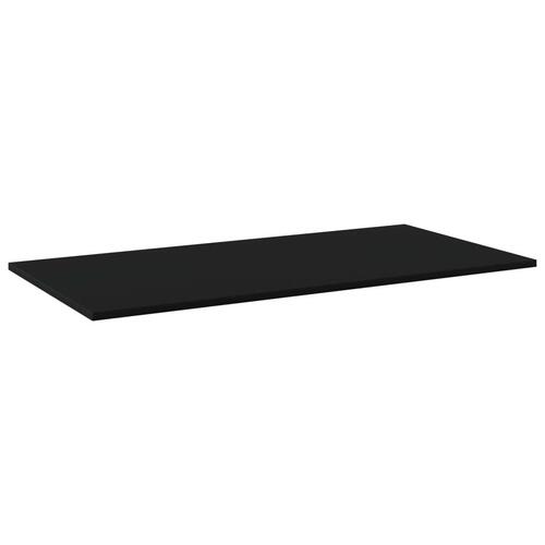 Boghylder 4 stk. 80x20x1,5 cm konstrueret træ sort
