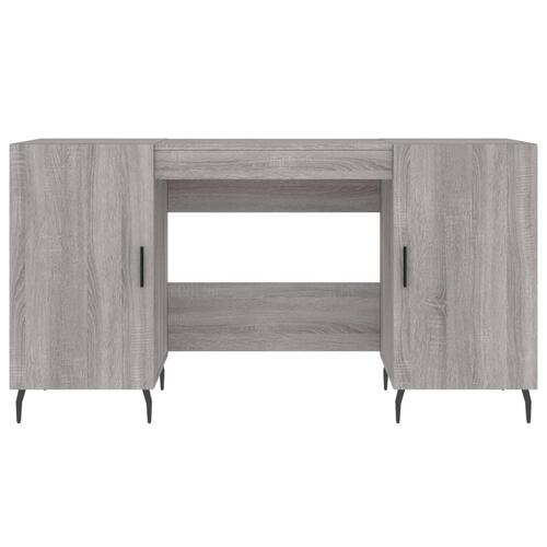 Skrivebord 140x50x75 cm konstrueret træ grå sonoma-eg