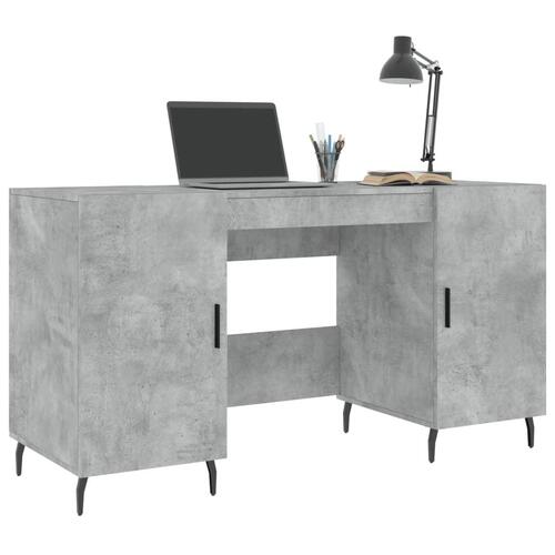 Skrivebord 140x50x75 cm konstrueret træ betongrå