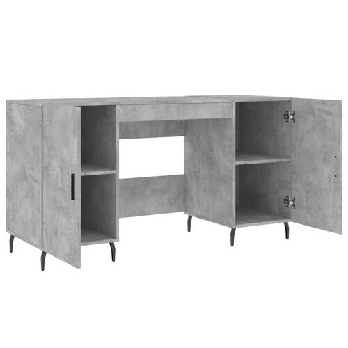 Skrivebord 140x50x75 cm konstrueret træ betongrå