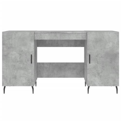 Skrivebord 140x50x75 cm konstrueret træ betongrå