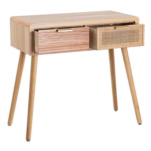 Konsol HONEY Natur Paulonia træ Træ MDF 80 x 40 x 78 cm