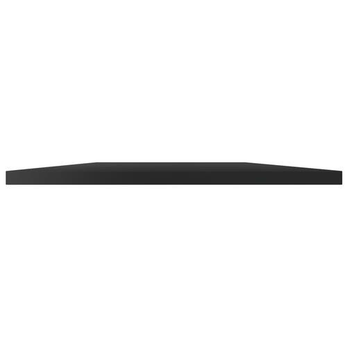Boghylder 8 stk. 80x20x1,5 cm konstrueret træ sort højglans