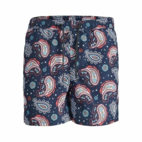 Badetøj til Mænd Jack & Jones JPSTFIJI JJSWIM PAISLEY 12234512 Blå M