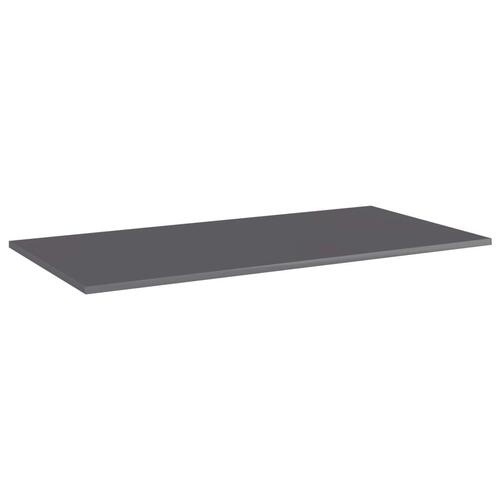 Boghylder 8 stk. 80x30x1,5 cm konstrueret træ grå højglans