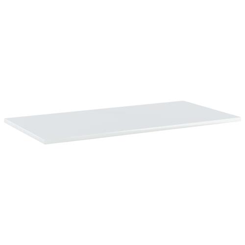 Boghylder 4 stk. 80x40x1,5 cm konstrueret træ hvid højglans