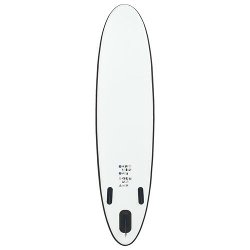 Oppusteligt paddleboardsæt sort og hvid