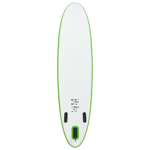 Oppusteligt paddleboard grøn og hvid
