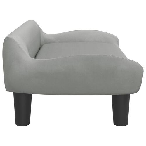 Sofa til børn 70x40x24 cm velour lysegrå